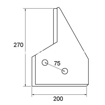 Aleron terco L izquierdo para arado naud 03060116G - Imagen 2