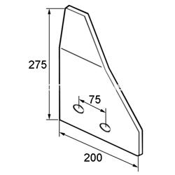 Aleta estándar derecha para arado naud 031194 - Imagen 2