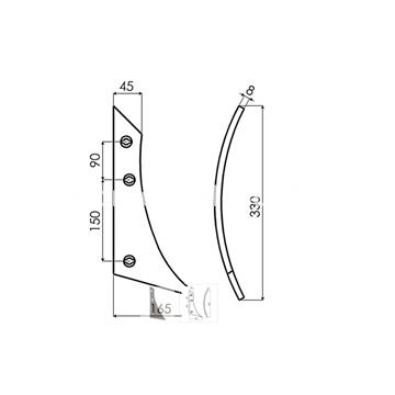 BOCATEJA DERECHA TRIPLEX TIPO KVERNELAND 073256R - Imagen 2