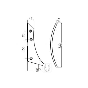BOCATEJA IZQUIERDA TRIPLEX TIPO KVERNELAND 073257R - Imagen 2