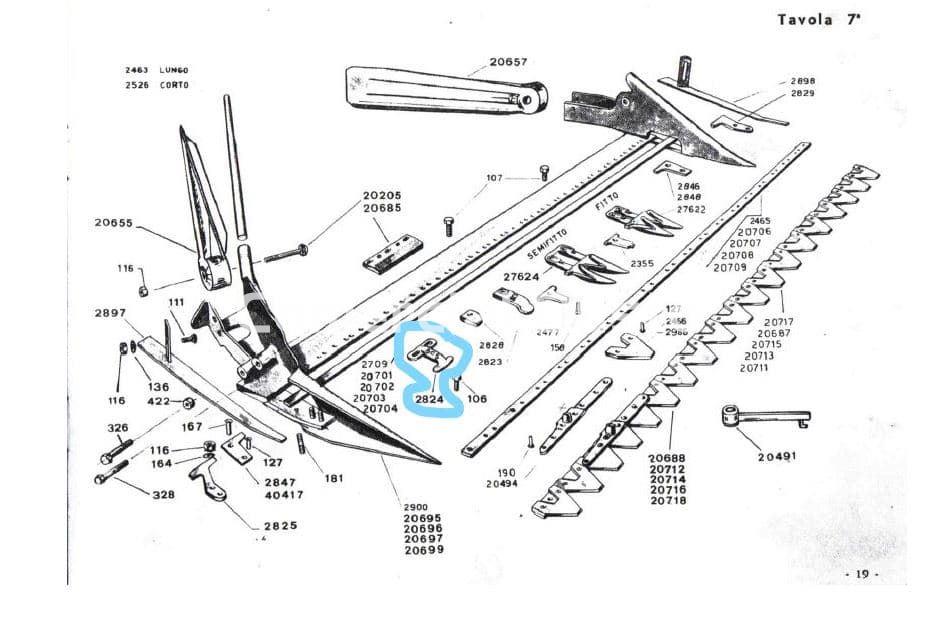 Premilama de T para segadora BCS - Imagen 2