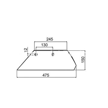 REJA CON PUNTA DERECHA 16 PULGADAS TIPO OVERUM 94600 - Imagen 2