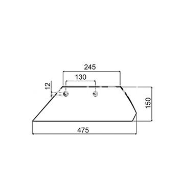REJA CON PUNTA IZQUIERDA 16 PULGADAS TIPO OVERUM 94601 - Imagen 2